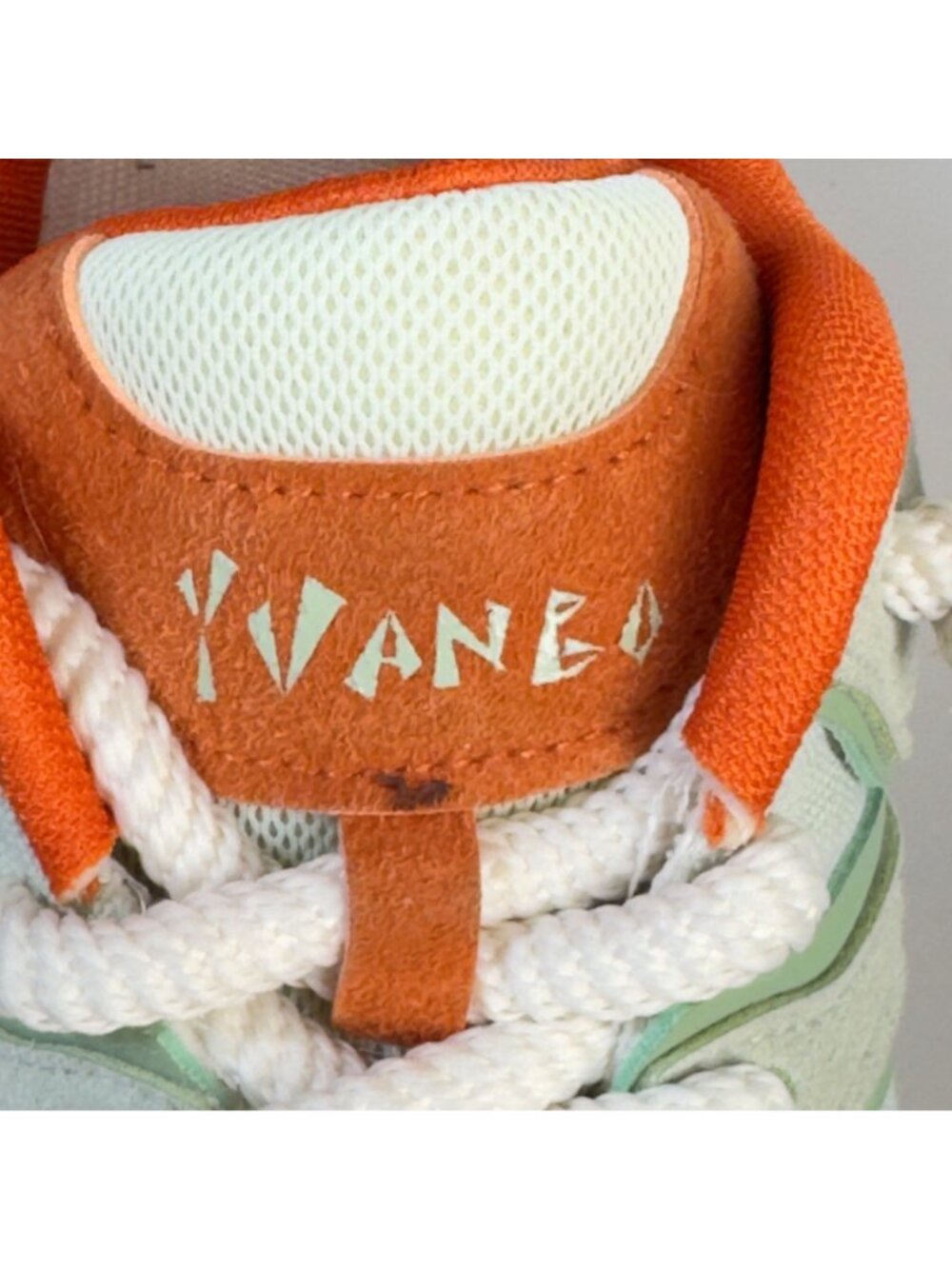 Yvane VA2 Unisex Mint Green & Orange skateboard sneake Canvas Suede Size W 8.5 - Picture 8 of 9
